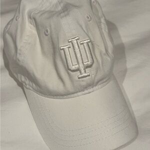 White IU Logo Cap